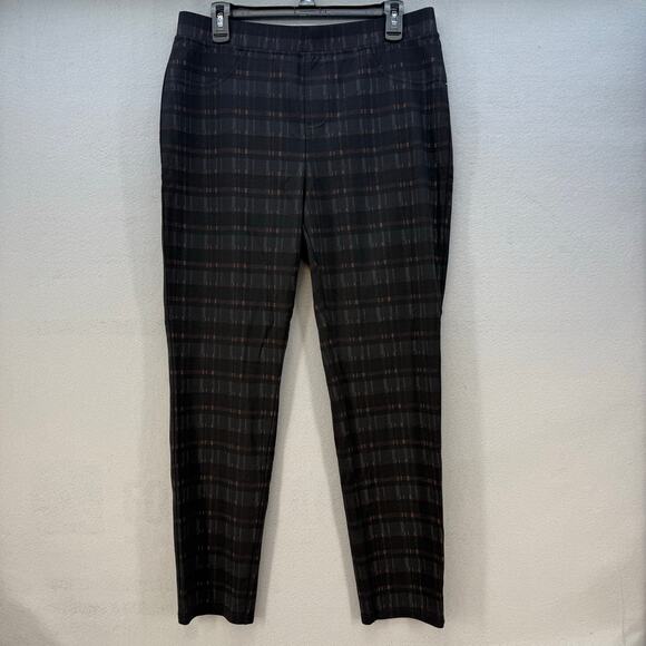 Garnet Hill Pants - Garnet Hill Dress Leggings Women's Size L Plaid Black Gray Business Casual